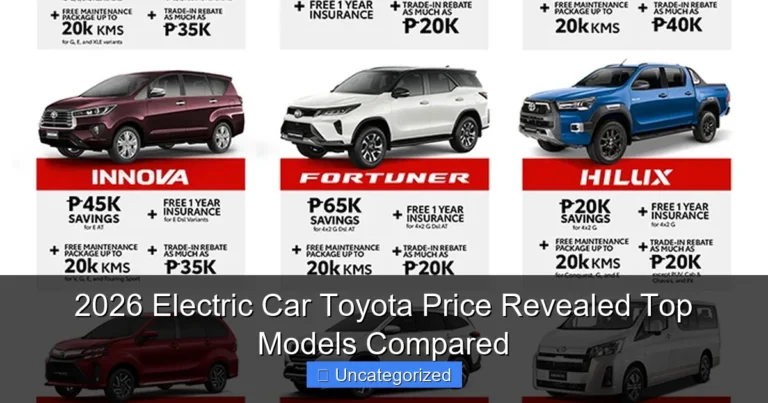 2026 Electric Car Toyota Price Revealed Top Models Compared