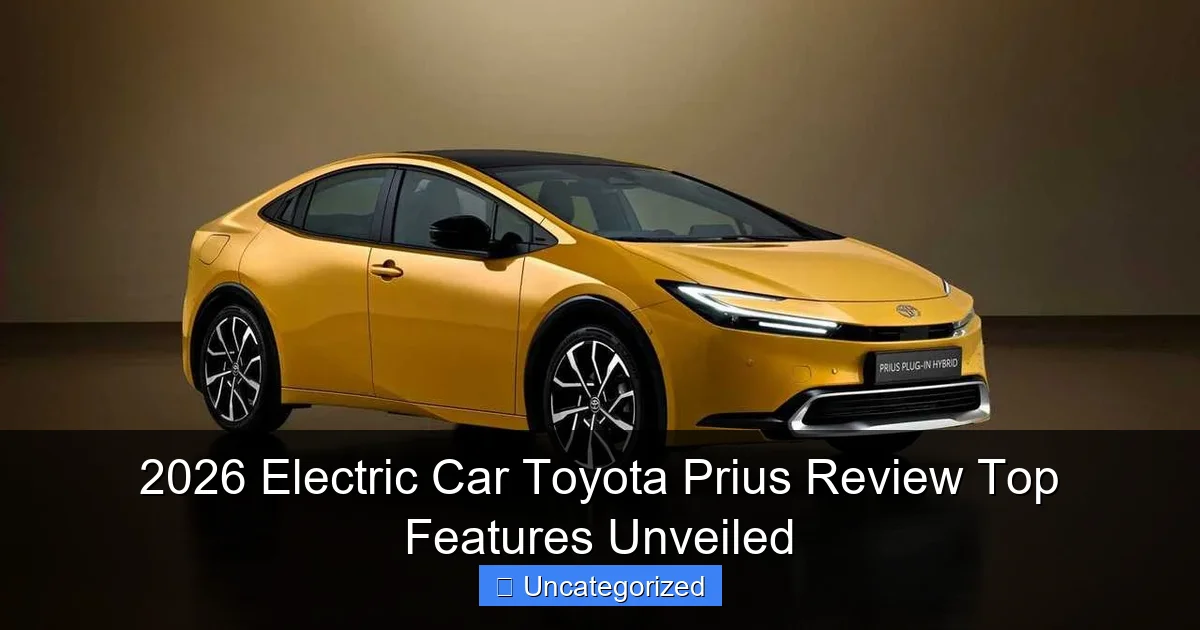 2026 Electric Car Toyota Prius Review Top Features Unveiled