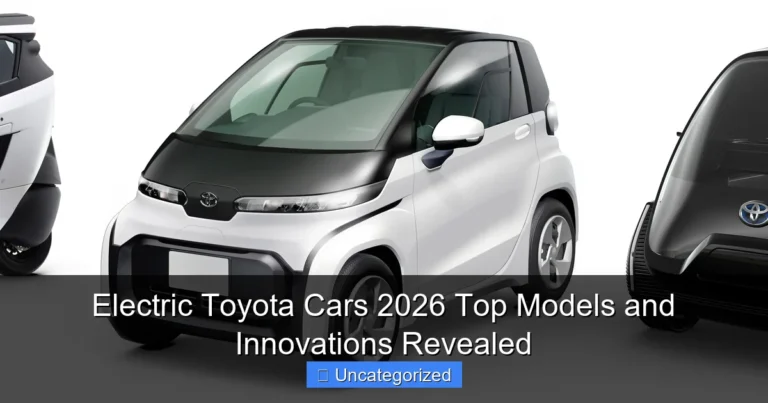 Electric Toyota Cars 2026 Top Models and Innovations Revealed