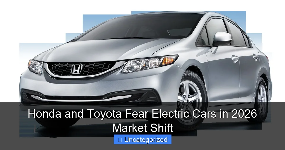 Honda and Toyota Fear Electric Cars in 2026 Market Shift