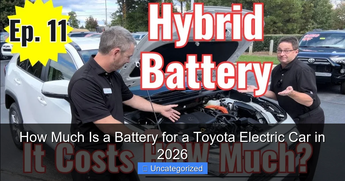 How Much Is a Battery for a Toyota Electric Car in 2026