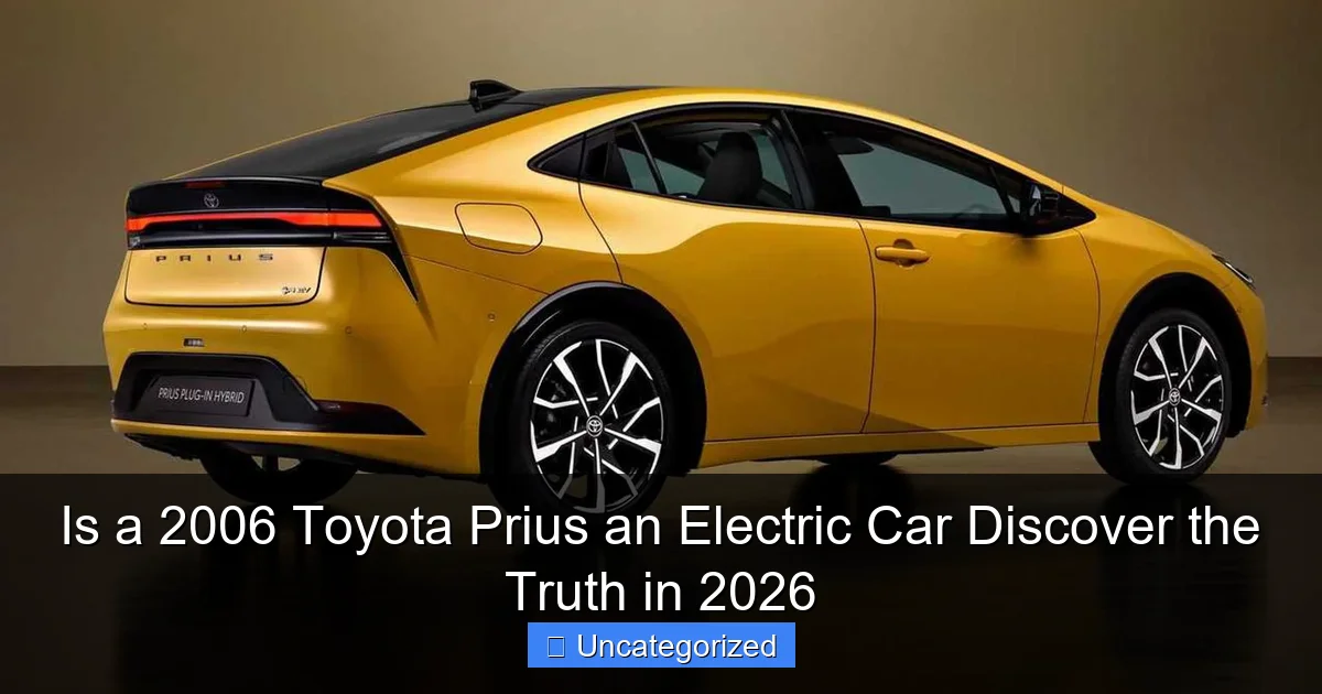 Is a 2006 Toyota Prius an Electric Car Discover the Truth in 2026