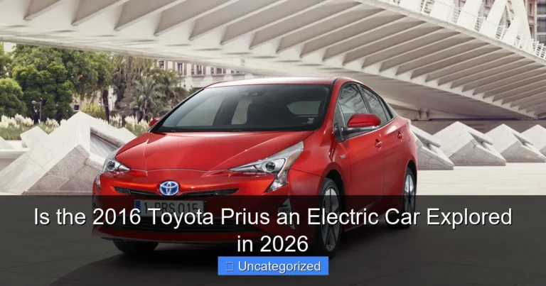 Is the 2016 Toyota Prius an Electric Car Explored in 2026