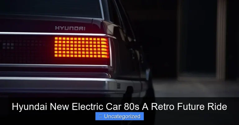 Hyundai New Electric Car 80s A Retro Future Ride
