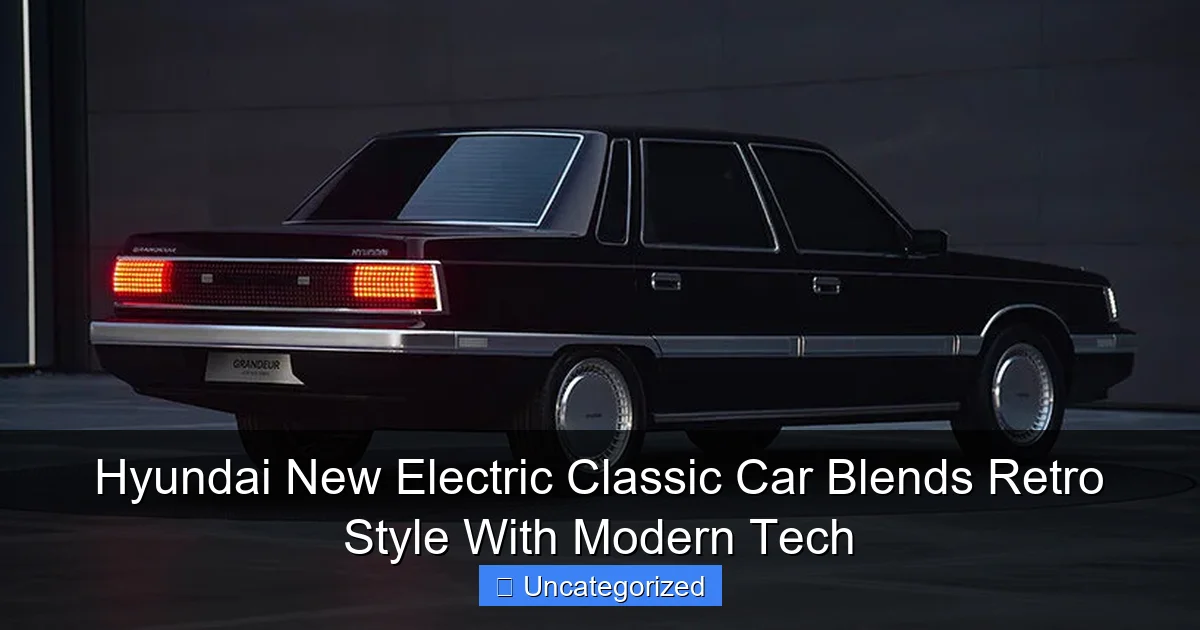Hyundai New Electric Classic Car Blends Retro Style With Modern Tech