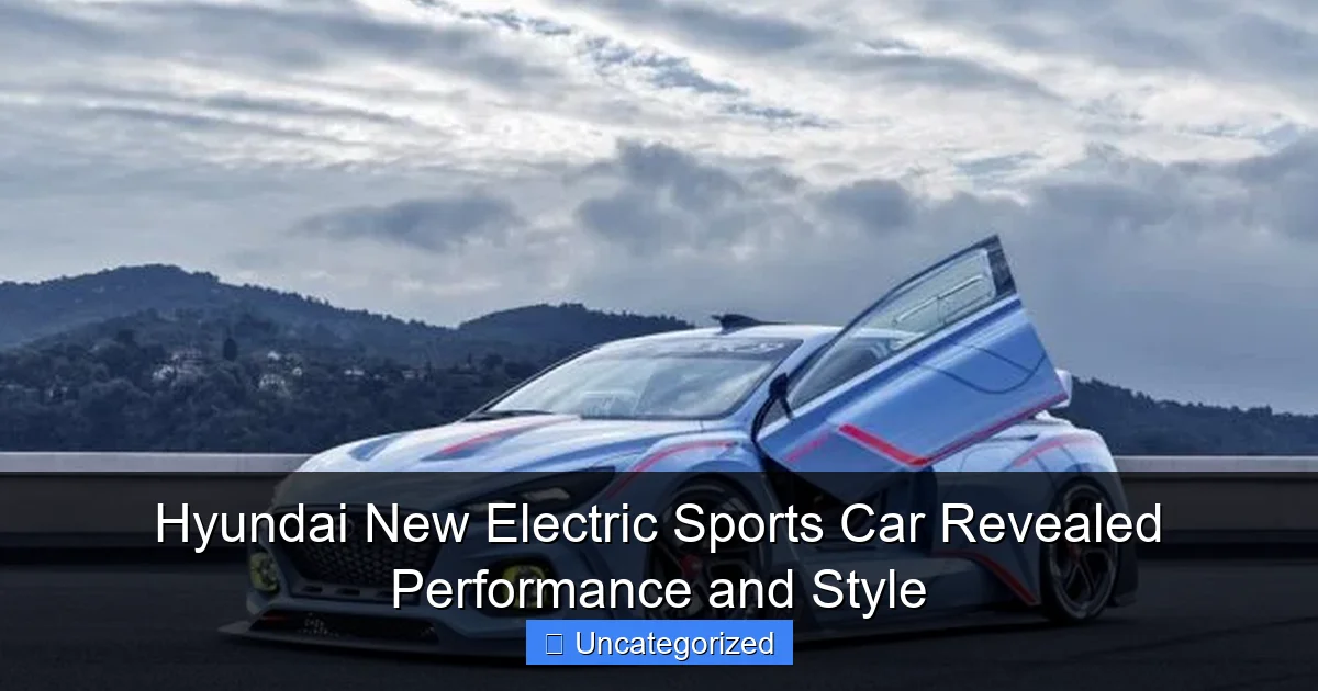 Hyundai New Electric Sports Car Revealed Performance and Style