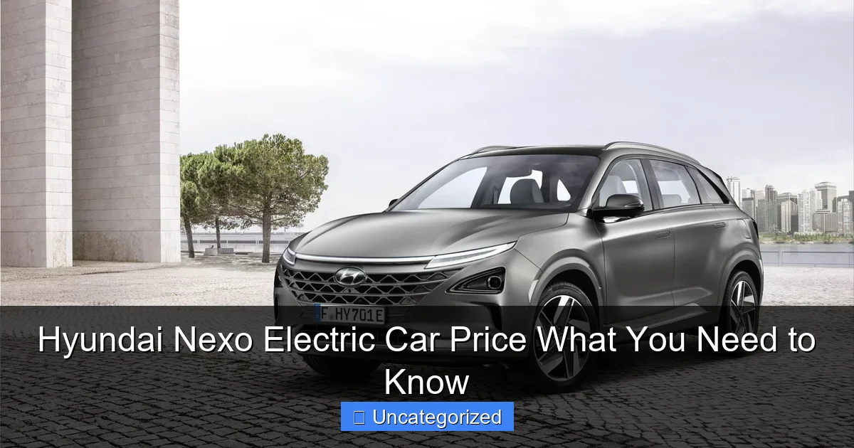 Hyundai Nexo Electric Car Price What You Need to Know