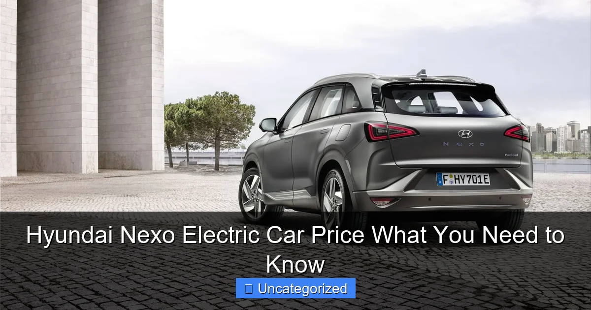 Hyundai Nexo Electric Car Price What You Need to Know