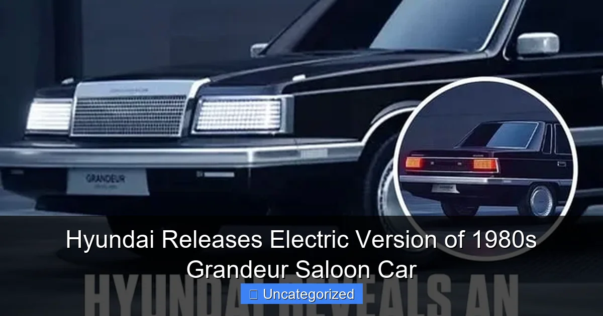 Hyundai Releases Electric Version of 1980s Grandeur Saloon Car