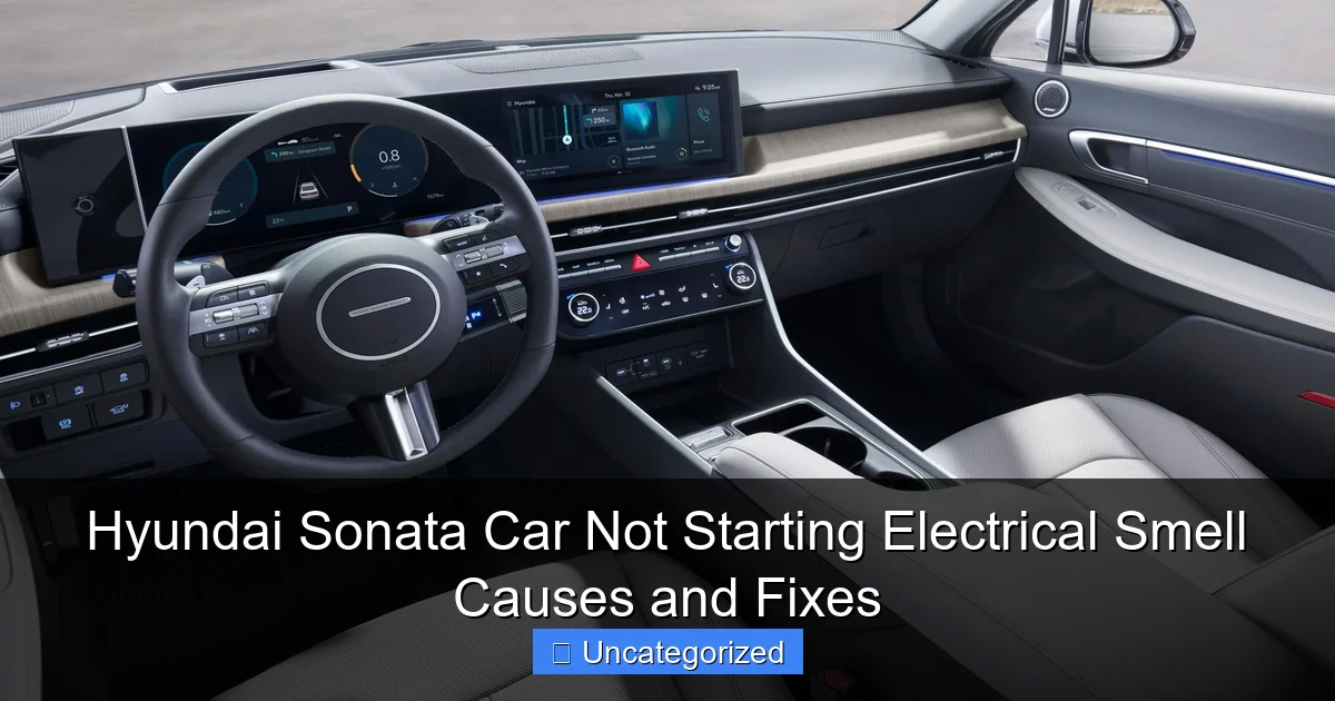 Hyundai Sonata Car Not Starting Electrical Smell Causes and Fixes