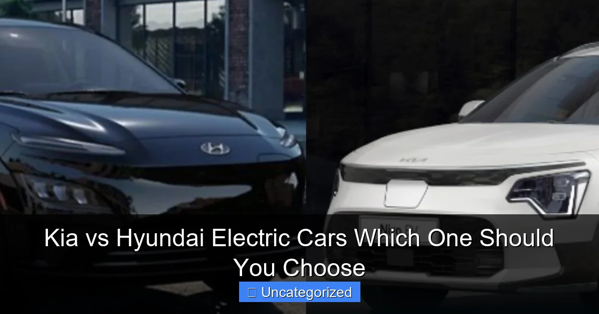 Kia vs Hyundai Electric Cars Which One Should You Choose