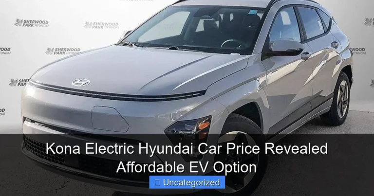 Kona Electric Hyundai Car Price Revealed Affordable EV Option