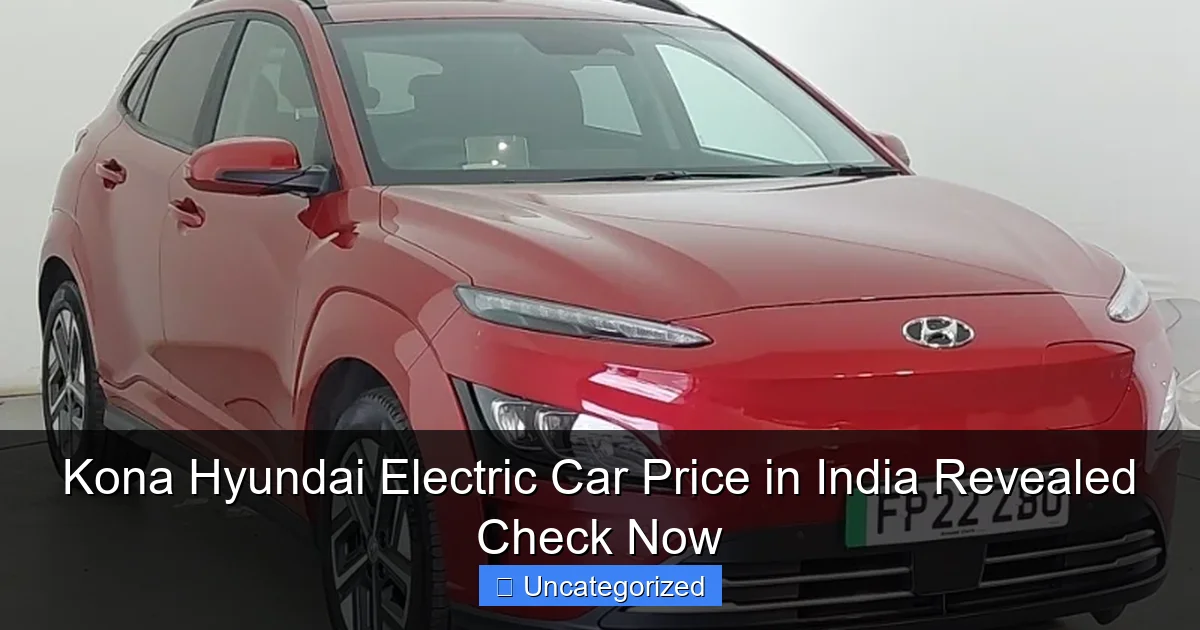 Kona Hyundai Electric Car Price in India Revealed Check Now