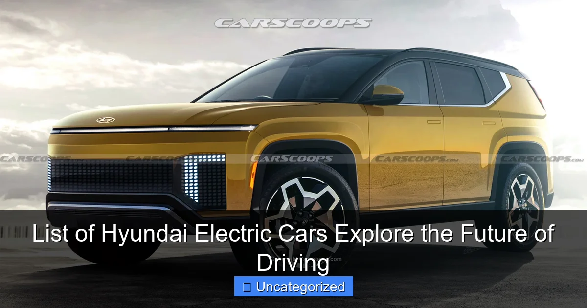 List of Hyundai Electric Cars Explore the Future of Driving