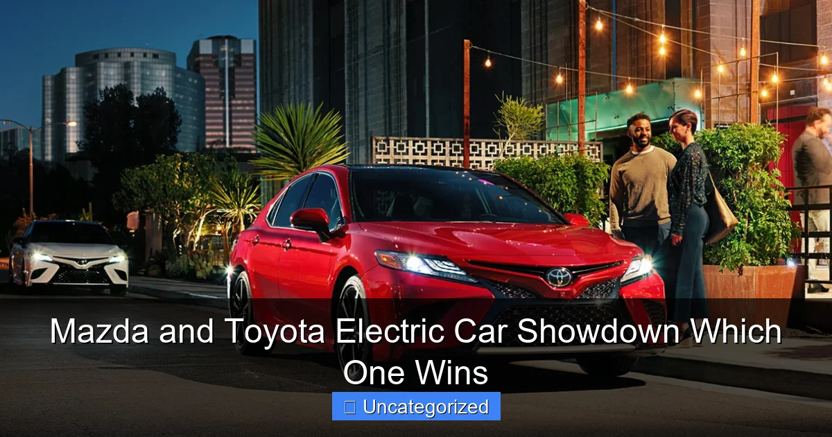 Mazda and Toyota Electric Car Showdown Which One Wins