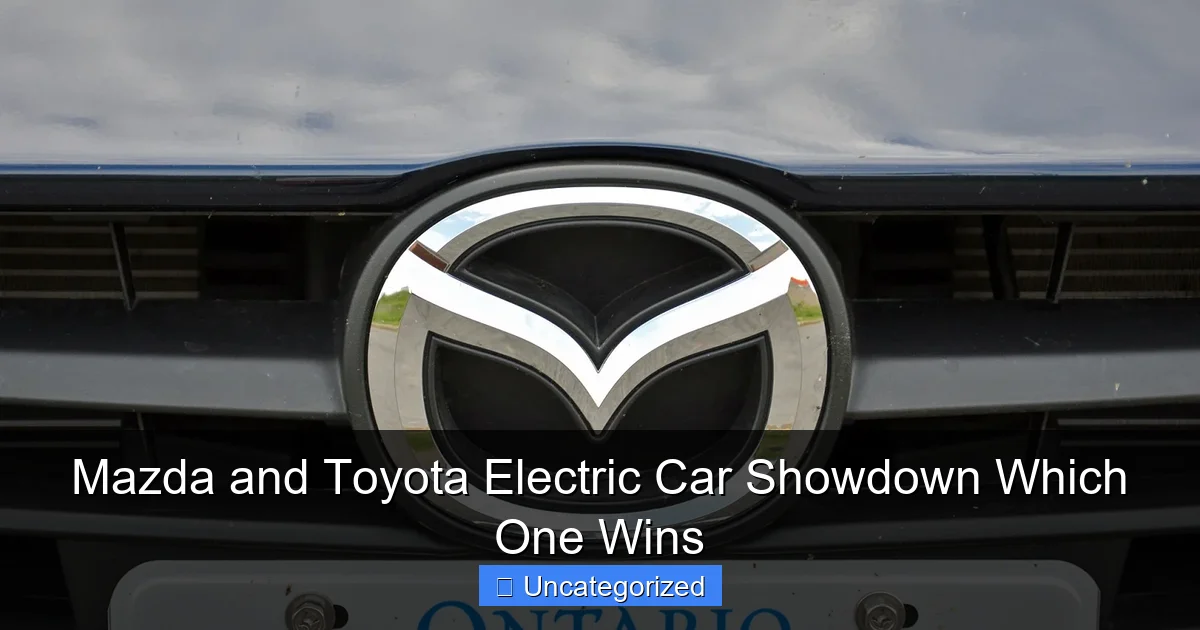 Mazda and Toyota Electric Car Showdown Which One Wins