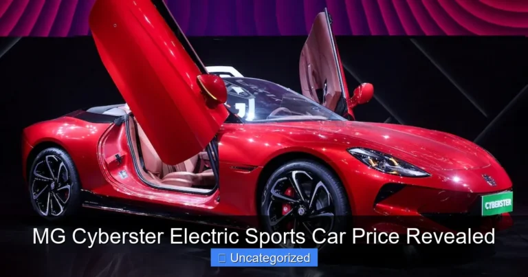 MG Cyberster Electric Sports Car Price Revealed