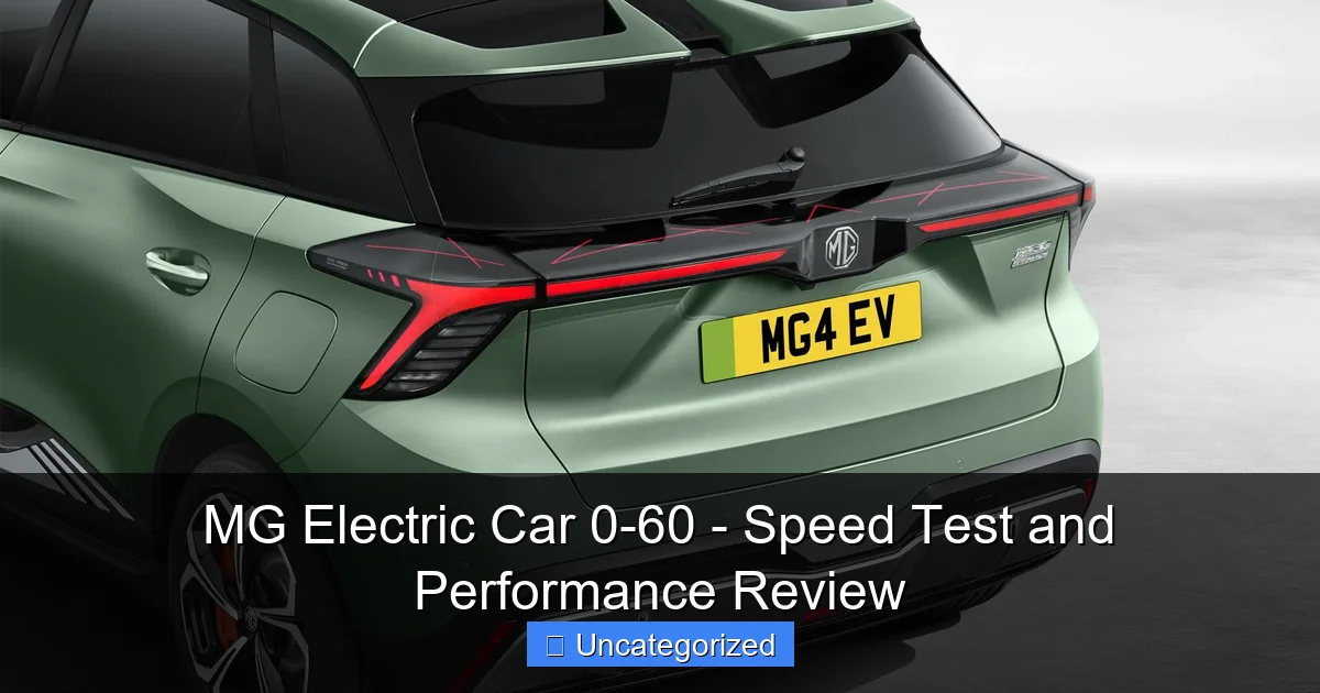 MG Electric Car 0-60 - Speed Test and Performance Review