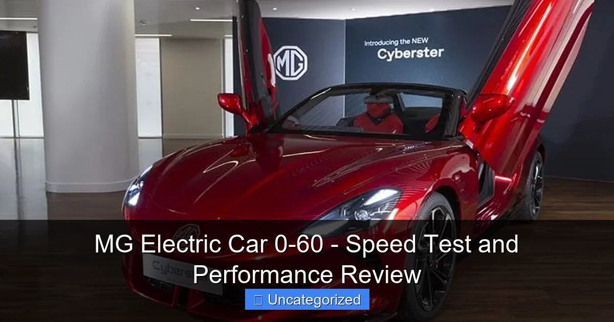 MG Electric Car 0-60 - Speed Test and Performance Review