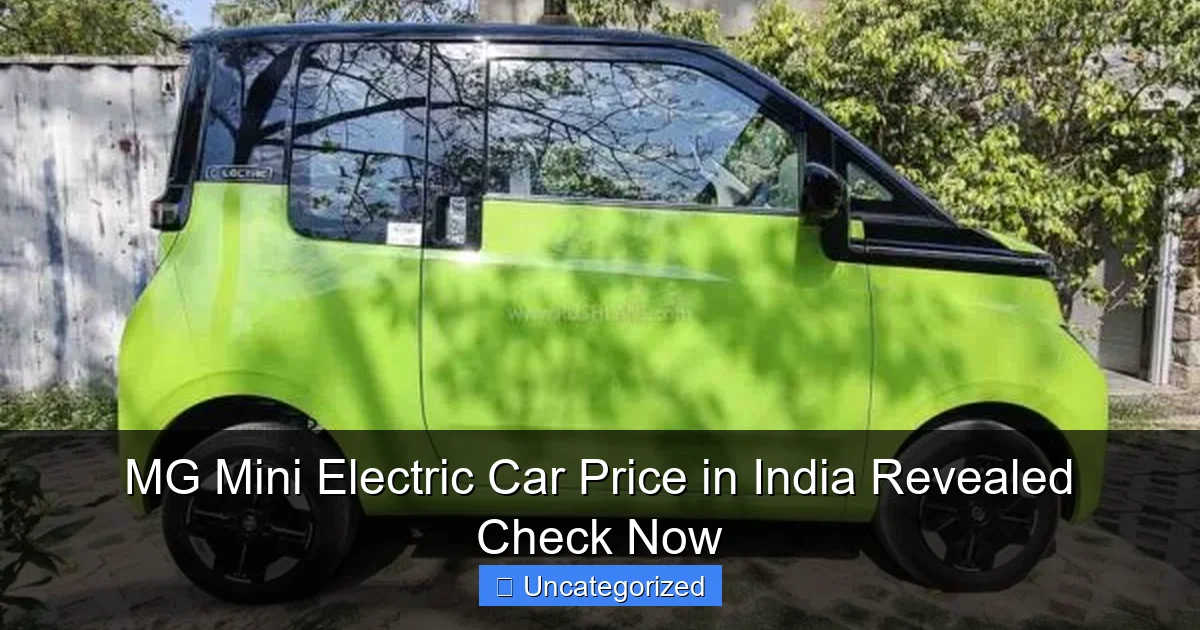 MG Mini Electric Car Price in India Revealed Check Now