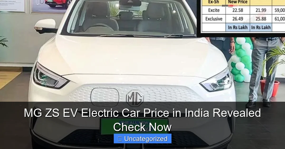 MG ZS EV Electric Car Price in India Revealed Check Now