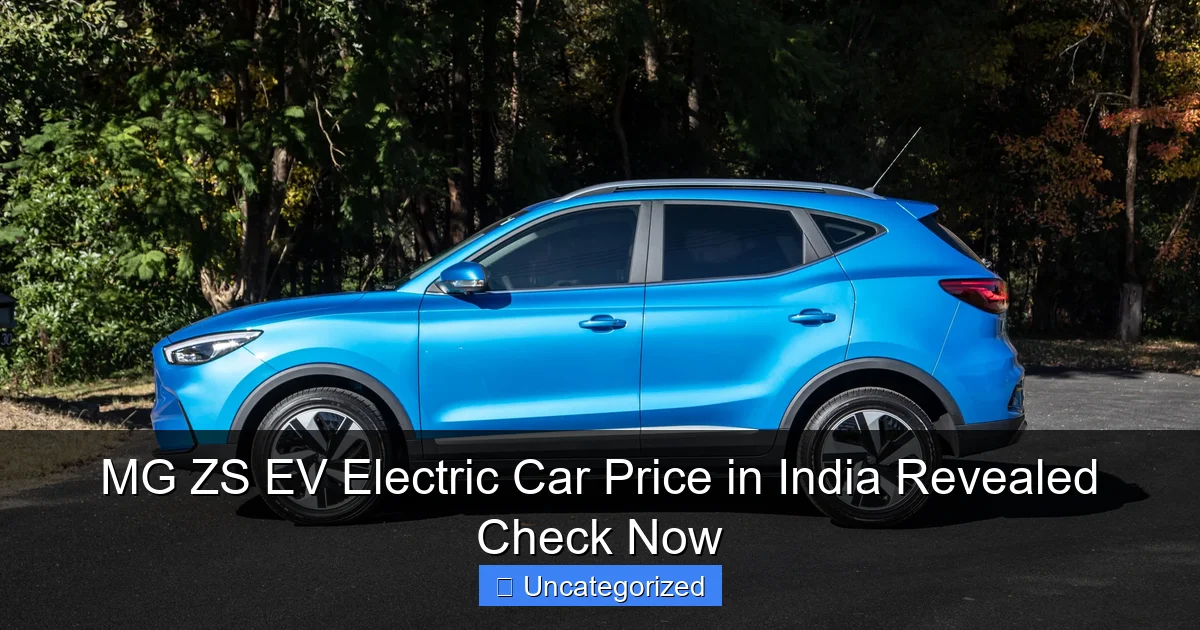MG ZS EV Electric Car Price in India Revealed Check Now