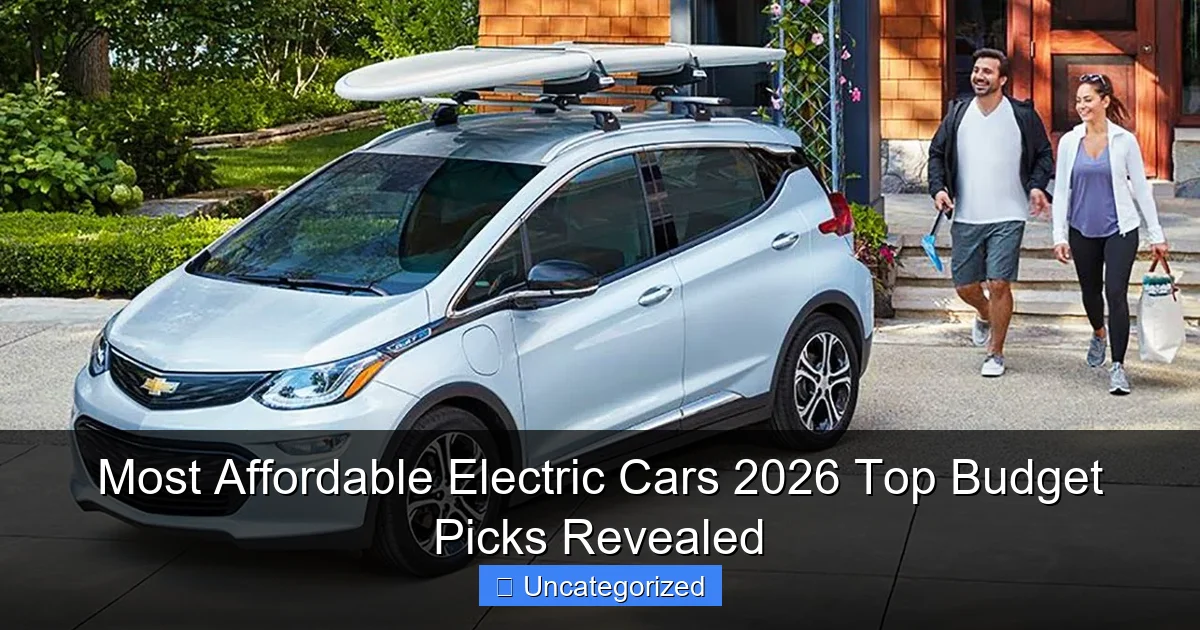 Most Affordable Electric Cars 2026 Top Budget Picks Revealed