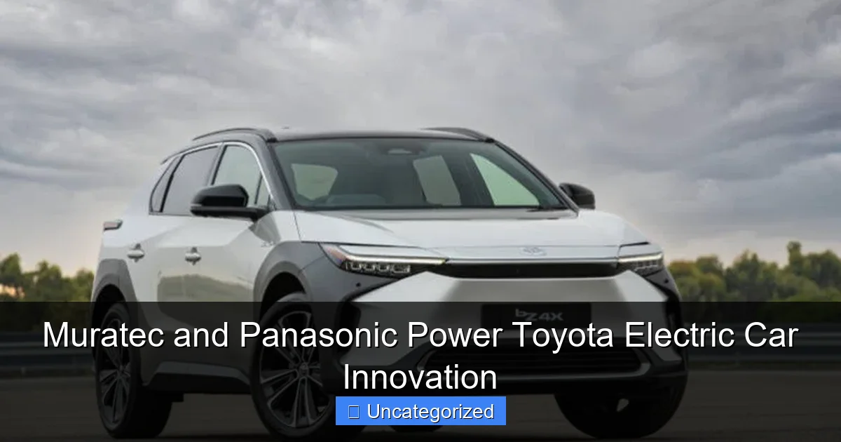Muratec and Panasonic Power Toyota Electric Car Innovation