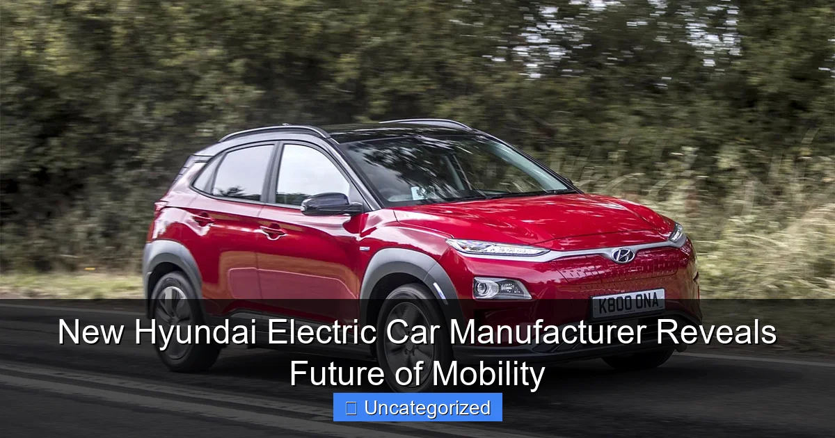 New Hyundai Electric Car Manufacturer Reveals Future of Mobility
