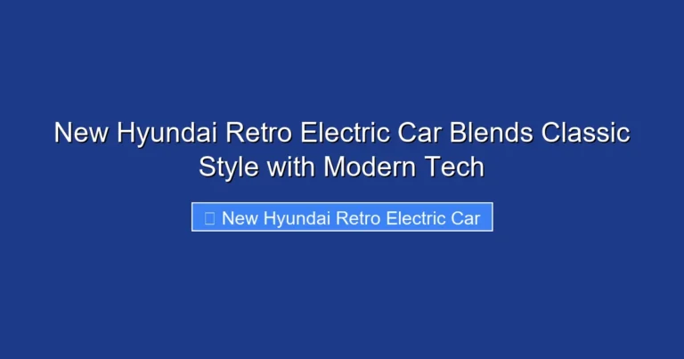 New Hyundai Retro Electric Car Blends Classic Style with Modern Tech