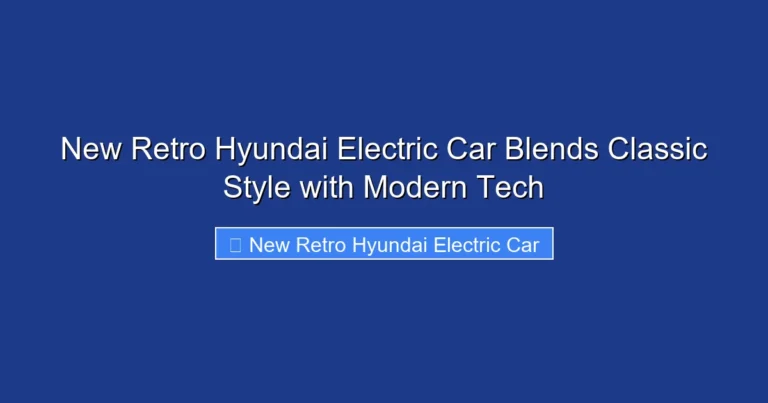 New Retro Hyundai Electric Car Blends Classic Style with Modern Tech