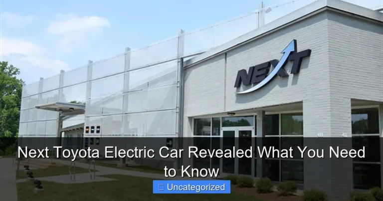 Next Toyota Electric Car Revealed What You Need to Know