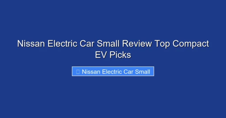 Nissan Electric Car Small Review Top Compact EV Picks
