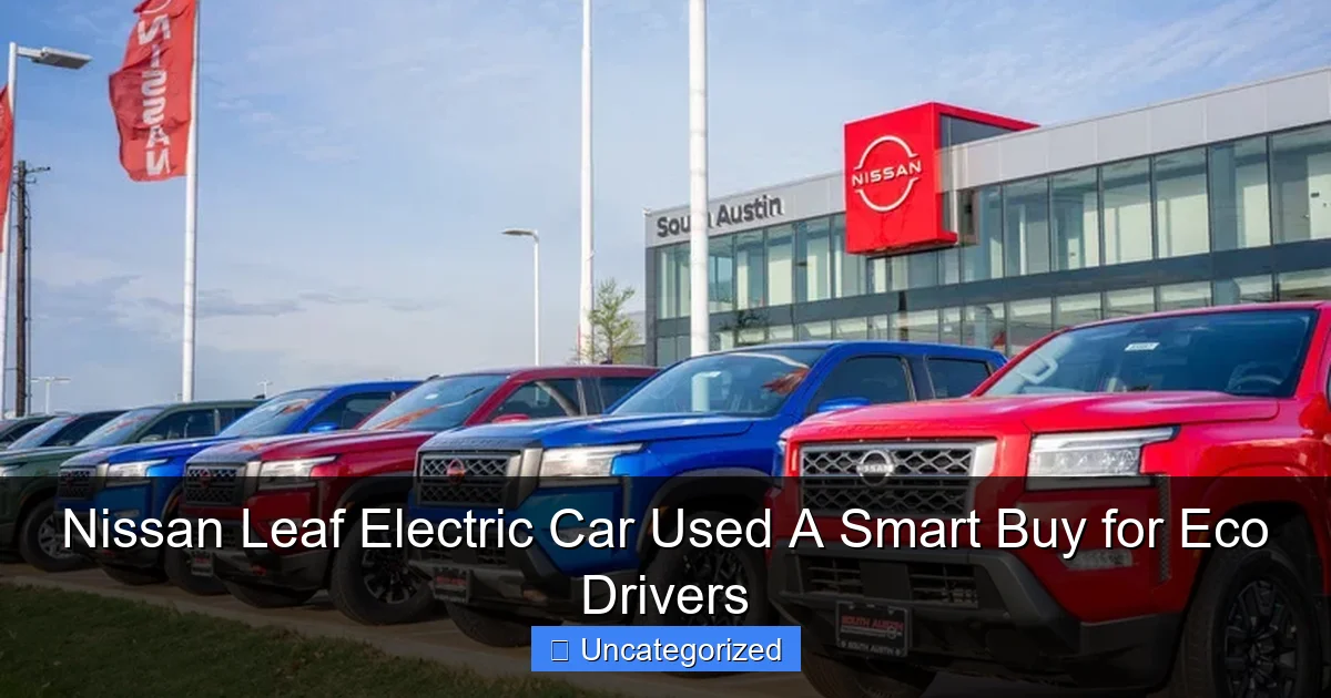 Nissan Leaf Electric Car Used A Smart Buy for Eco Drivers