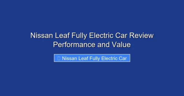 Nissan Leaf Fully Electric Car Review Performance and Value