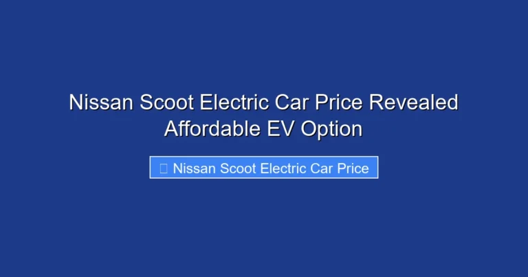 Nissan Scoot Electric Car Price Revealed Affordable EV Option
