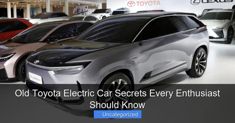 Old Toyota Electric Car Secrets Every Enthusiast Should Know