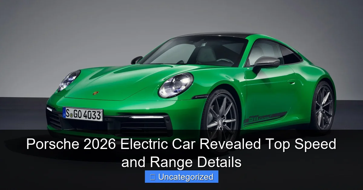 Porsche 2026 Electric Car Revealed Top Speed and Range Details