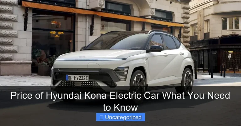 Price of Hyundai Kona Electric Car What You Need to Know