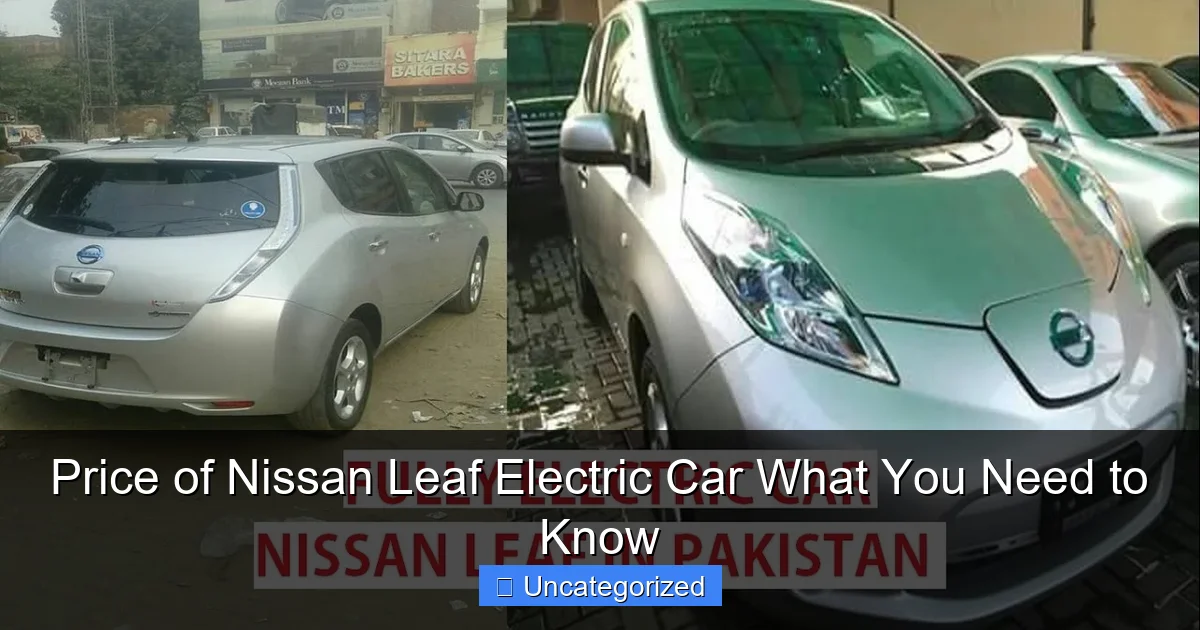Price of Nissan Leaf Electric Car What You Need to Know