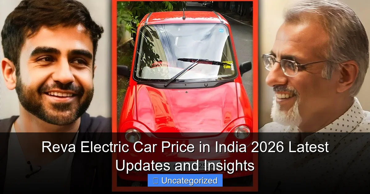 Reva Electric Car Price in India 2026 Latest Updates and Insights