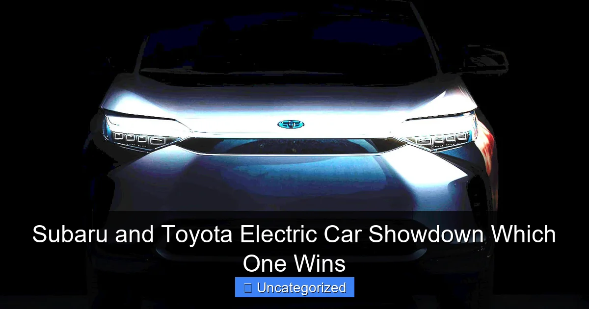 Subaru and Toyota Electric Car Showdown Which One Wins