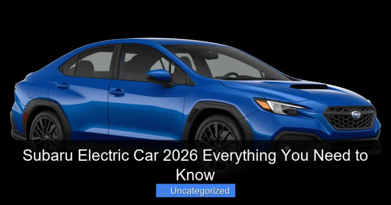 Subaru Electric Car 2026 Everything You Need to Know