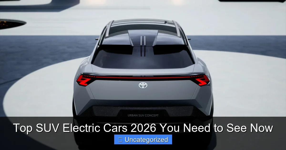 Top SUV Electric Cars 2026 You Need to See Now
