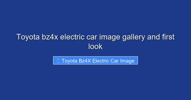 Toyota bz4x electric car image gallery and first look