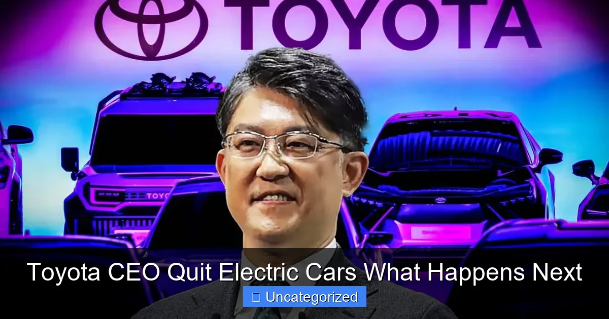 Toyota CEO Quit Electric Cars What Happens Next