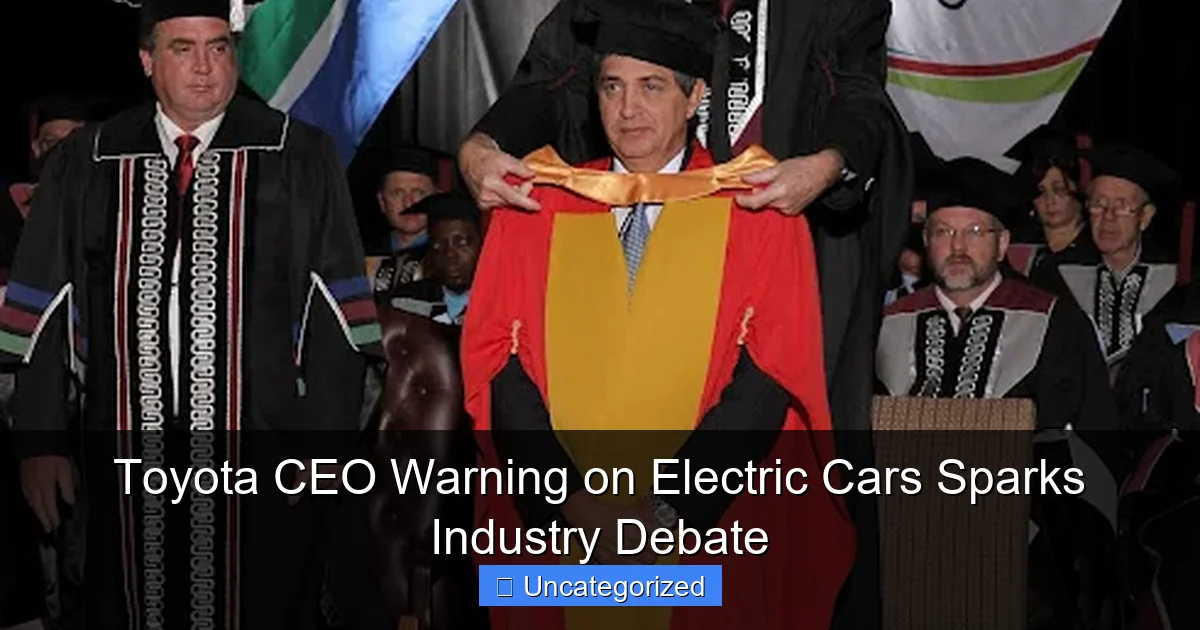 Toyota CEO Warning on Electric Cars Sparks Industry Debate