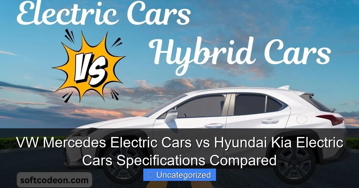 VW Mercedes Electric Cars vs Hyundai Kia Electric Cars Specifications Compared