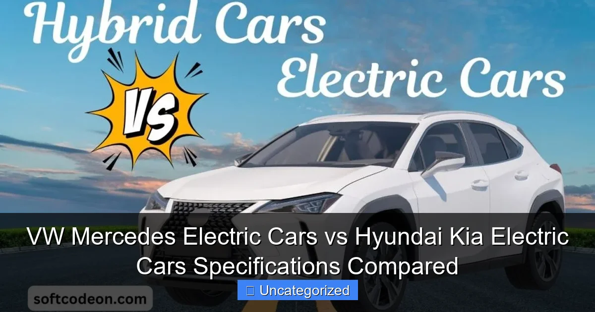 VW Mercedes Electric Cars vs Hyundai Kia Electric Cars Specifications Compared