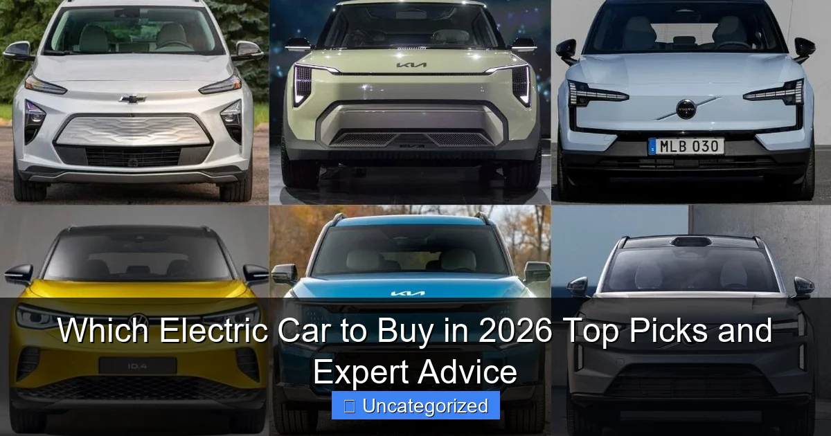 Which Electric Car to Buy in 2026 Top Picks and Expert Advice